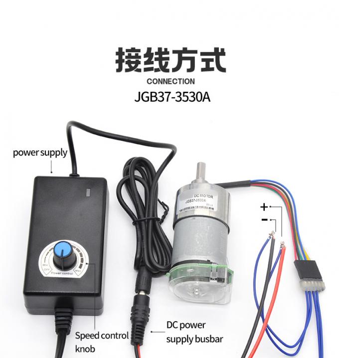 ทอมป์สูง 24V 59RPM JGB37-3530A ทอมป์สูง ความเร็วต่ํา DC Gear มอเตอร์ไฟฟ้า 37mm 14