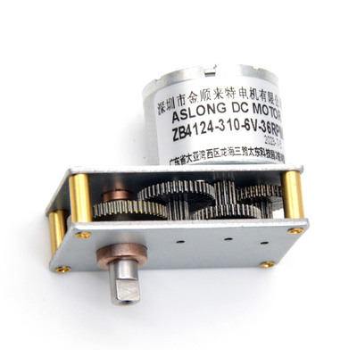 ASLONG วาล์วมอเตอร์ ZB4124-310 Mini DC มอเตอร์ความเร็วสูง 6V 37RPM เกียร์โลหะ 6V dc มอเตอร์เกียร์ d เพลา