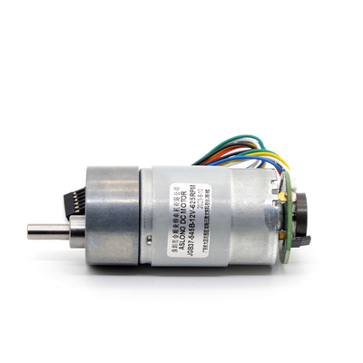 เกียร์ลดความเร็วโลหะ 2000 RPM เครื่องยนต์ แรงบิดสูง 24V DC พร้อมตัวเข้ารหัส