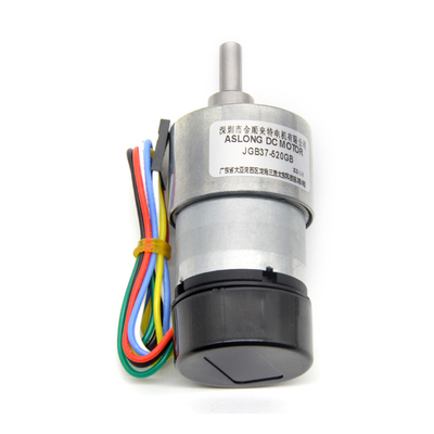 Hall Encoder เครื่องยนต์เร่งเร่ง DC พร้อมฝาหลัง JGB37-520GB เครื่องยนต์เกียร์ DC 12v พร้อม Encoder เครื่องยนต์ Mini Dc พร้อม Encoder