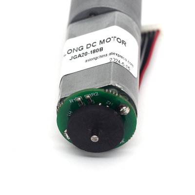 เครื่องยนต์ Brush Motor Encoder JGA20-180B 12V 21RPM 1:374 เครื่องยนต์ 12v Dc พร้อมเครื่องยนต์ Micro Dc Gear Motor พร้อมเครื่องยนต์