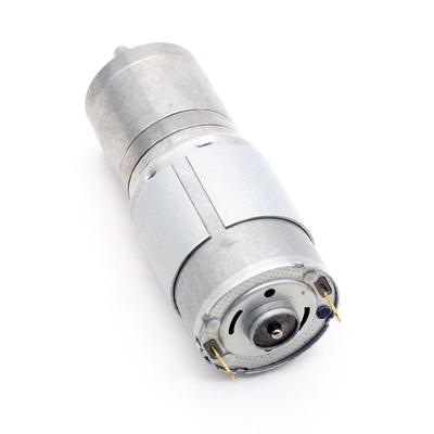 JGA25-385 Carbon Brush มอเตอร์เกียร์ไมโคร DC 25mm 24V สำหรับ Robotics