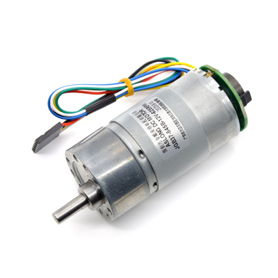 เกียร์ลดความเร็วโลหะ 2000 RPM เครื่องยนต์ แรงบิดสูง 24V DC พร้อมตัวเข้ารหัส