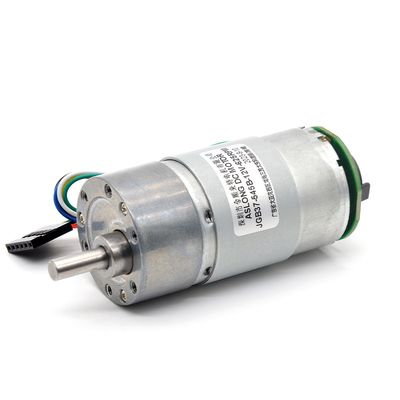 เกียร์ลดความเร็วโลหะ 2000 RPM เครื่องยนต์ แรงบิดสูง 24V DC พร้อมตัวเข้ารหัส