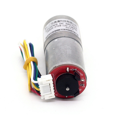 JGA25-370B ทอร์คขนาดใหญ่ มอเตอร์เกียร์ DC ขนาดเล็ก 1360 รอบ / นาที