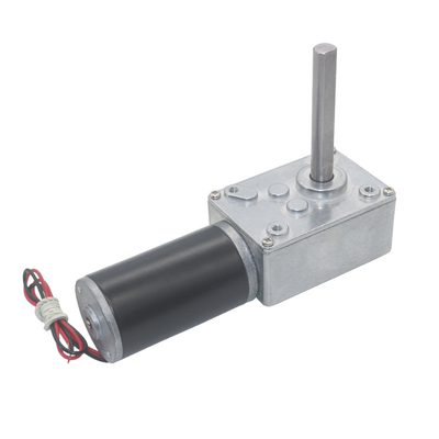 ความเร็วสูงต่ำรอบต่อนาที 12 โวลต์ DC Worm Gear เครื่องยนต์ A5840 มุมขวา Worm Gear กล่องลดเสียงรบกวนต่ำ Tubular Dc มอเตอร์